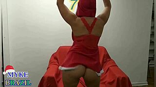 Nicole Dantas invited me for hot Christmas anal fun