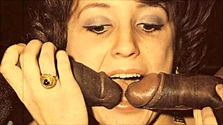Vintage Interracial Cock Action in Retro Style