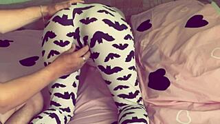 teen bent over for raw doggystyle at home