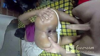 Slamming tight teen ass hard until it's gaping wide open
