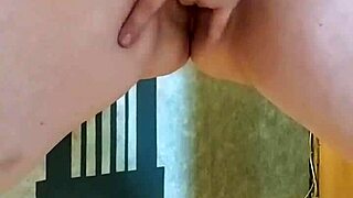 girl in leggings spanks ass and fingers pussy while husband works