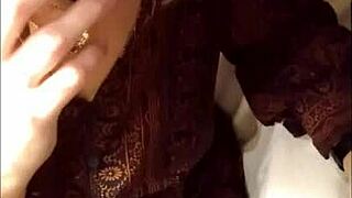 Housewife sucks cock during phone call to mummy, feeling naughty and slutty.