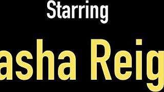 Lucky dude undresses blonde Tasha Reign, revealing her big tits for handjob, blowjob, and deepthroat on his big cock