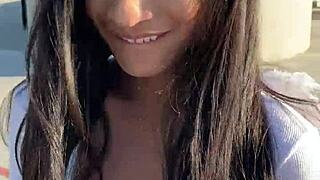 Wow! Petite Asian Avery Black Banged Hard in Public Car!