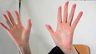 yo, check these wet female hands getting all slippery!