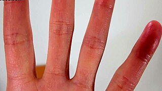 yo, check these wet female hands getting all slippery!
