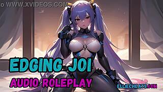 Intense erotic audio of a submissive servant edging as commanded in a BDSM JOI scene