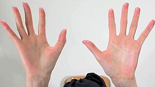 yo, check these wet female hands getting all slippery!