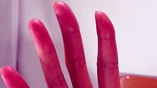 yo, check these wet female hands getting all slippery!