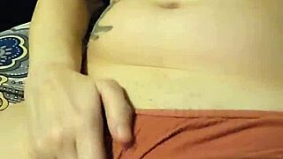 using toys and dildo for masturbation in panties with vibrator