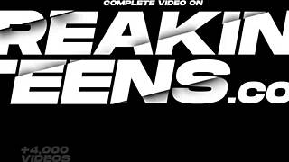 wow, this real 18yo teen gets hard fucked by huge cock 😍