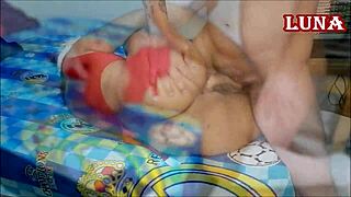 luna feels intense pleasure from doggystyle fucking and cum in mouth