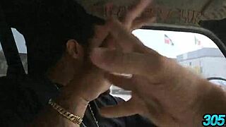 Thick babe loves that big cock on the bus