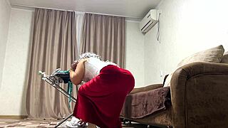 I watched him fuck the old milf's stretched anal