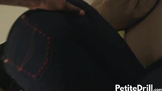 Melanie Gold, petite blonde with huge tits, gets fucked by BBC.