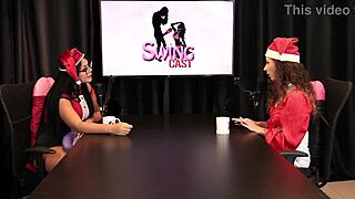 i gotta kiss all around her pussy, no fingers just cock and that blowjob - jujube delicia sheer red xmas special