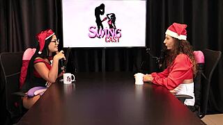 i gotta kiss all around her pussy, no fingers just cock and that blowjob - jujube delicia sheer red xmas special