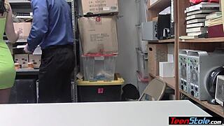 Nervous teen shoplifter takes cock to avoid trouble