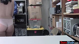 Nervous teen shoplifter takes cock to avoid trouble