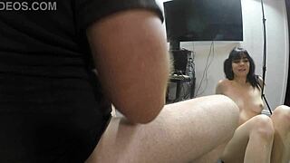 scarlett johnson gives footjob pov