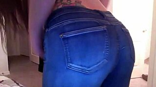 OMG! Tightest Jeans Ever Ripped Off for Sexy Striptease POV Action!