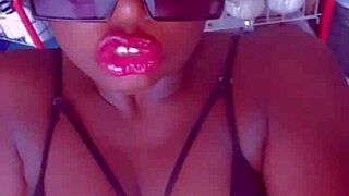 Ebony woman masturbates without any limits in lingerie