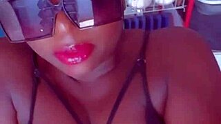 Ebony woman masturbates without any limits in lingerie