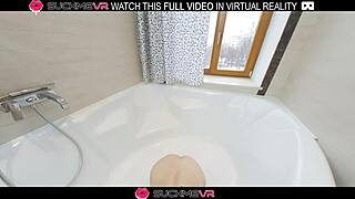 naughty angie elif deepthroats in bathroom then gets hard fucked in vr 😈💦