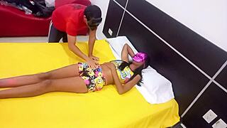 We started homemade porn with a sleepover with my brunette stepsister and then mounted her