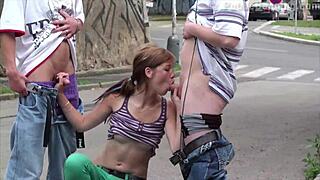 street sex teen threesome with blonde hottie alexis crystal 😍