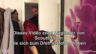 German redhead teen desperately needs cash and hooks up with a stranger for intense doggystyle roleplay.