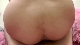 Jade, the desperate blonde prostitute, rides a big cock cowgirl style with her big natural tits bouncing.