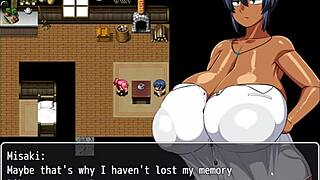 Pervy Carpenter Craves Massaging Natsuki's Massive Boobs In Hentai Game