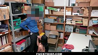 Shoplifter, what are you doing bent over for the officer?