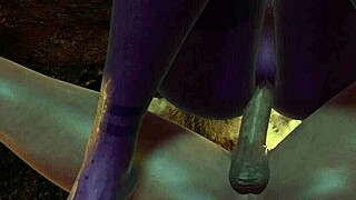 Wow, that sexy purple elf's big butt bouncing in POV 3D!