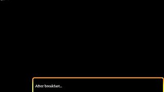 Oh, my new family with redhead and brunette small tits!