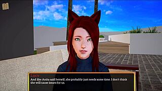 Oh, my new family with redhead and brunette small tits!