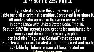 jelena jensen hints at lesbian pleasures in lingerie with toys