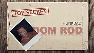 This muscular gay bottom uses oiled anal toys solo.