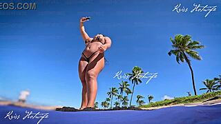 Hey, what’d you do seeing me like this on the beach in a tiny bikini? 😈