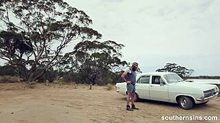 watching australian babe jerk off in the car outdoors 😏