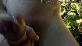 bad santa claus brings merry christmas wishes with dirty talk and gay cum