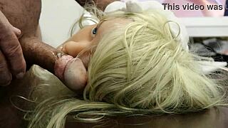 Can't Resist BBC with Hard Rimming, Face Fucking, and Cum Blast Down Her Throat