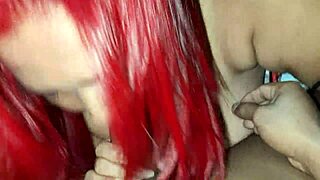 Mature stepmother's deepthroat surprises with big black cock