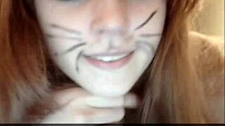 Teen couple has webcam sex.