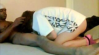 Teen tries big black cock in doggystyle. Is it too much for her?