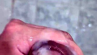 Young 18+ twink masturbates and cums in the shower