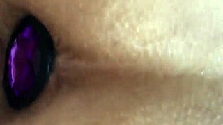 Young latina takes butt plug and ass fuck