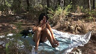 Stranger's Big Ass Pounded Hard in Forest Public Sex