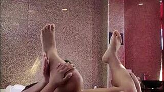 Room casting 7 with Kimberly showing off legs in interview